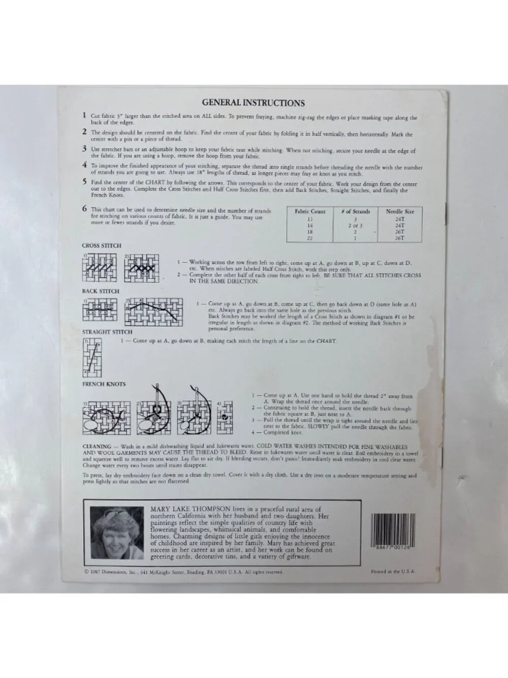 Mary Lake Thompson Country Girls Cross Stitch Patterns Book One